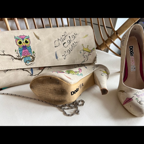 DOGO high heel pumps with clutch - Picture 2 of 4